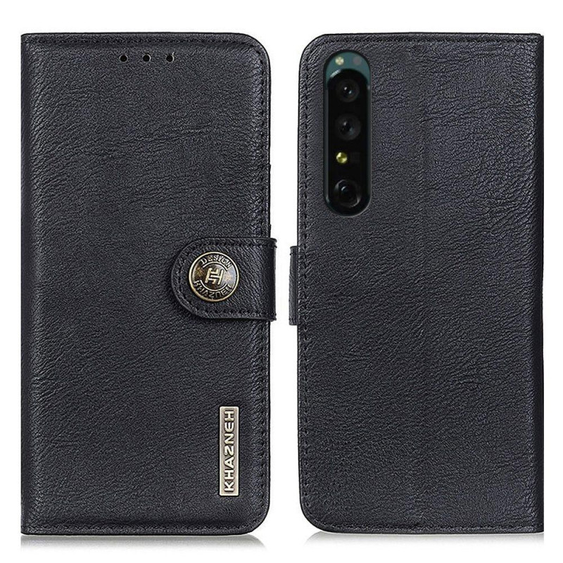 KHAZNEH Wallet Stand Case for Sony Xperia 1 IV - Black