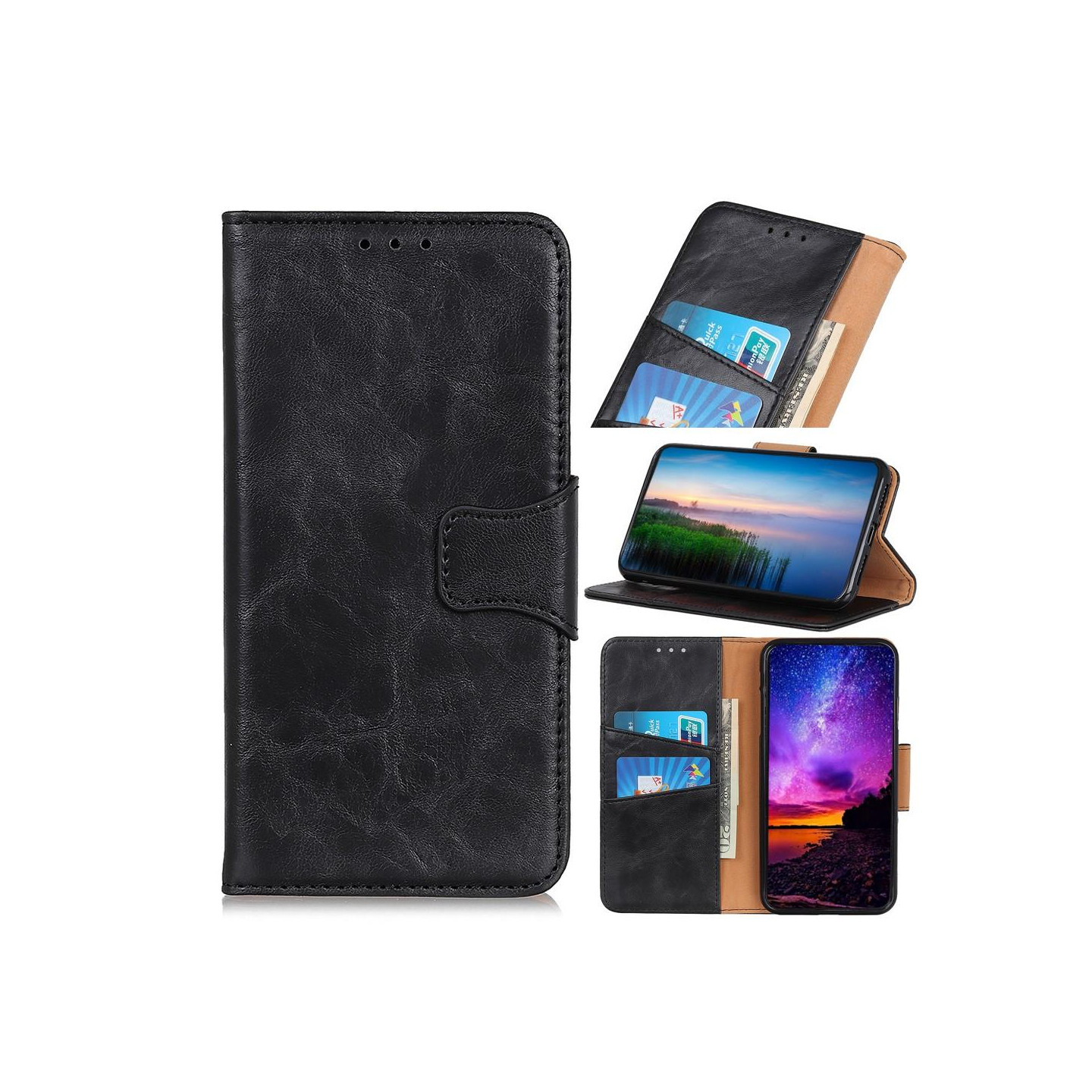 Crazy Horse Texture Wallet Stand Suojakuori - Realme GT Neo2