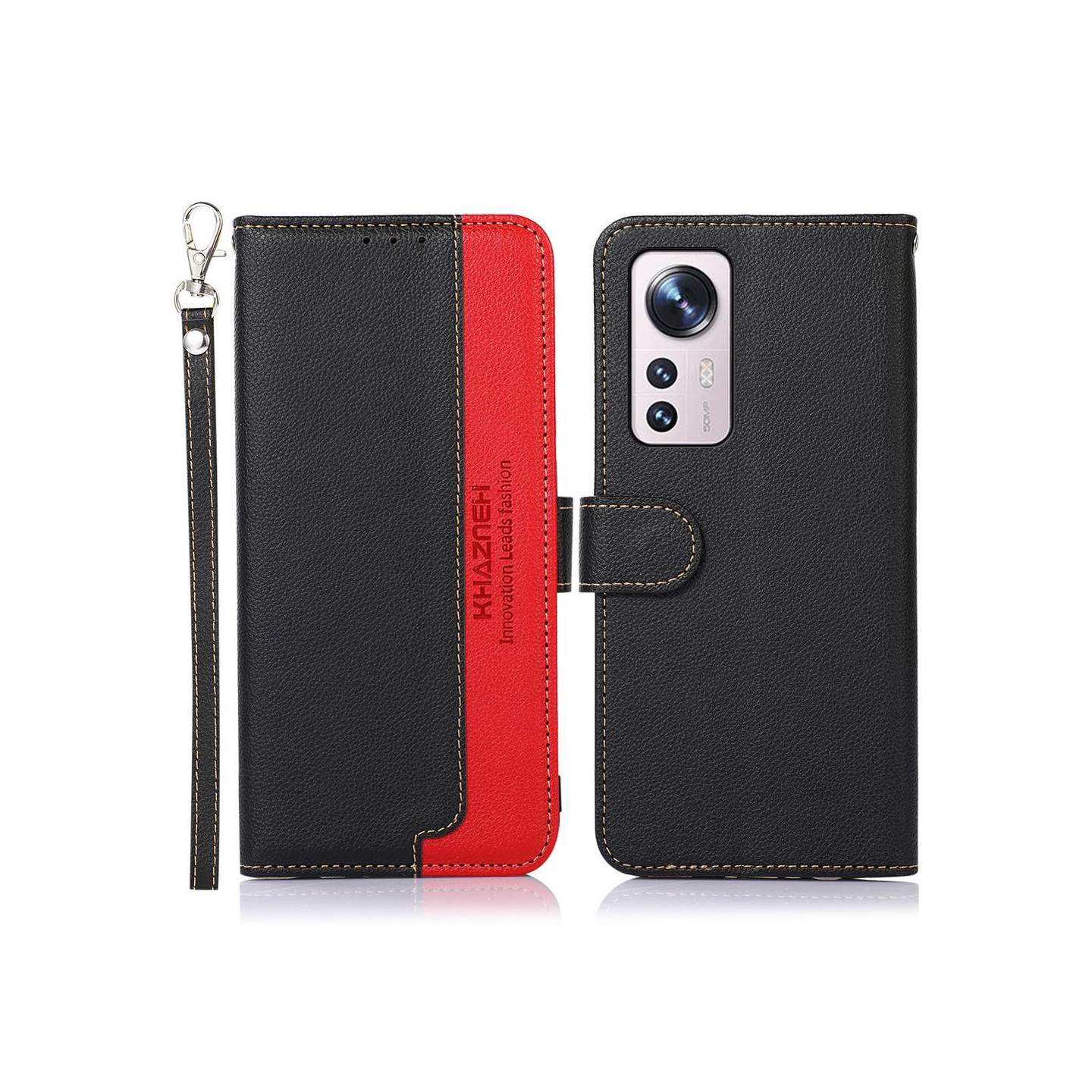 KHAZNEH Phone Cover to Xiaomi 12 Pro - Black/Red