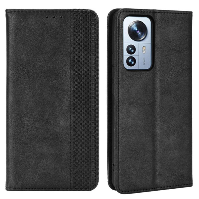 Xiaomi 12 Pro Vintage Lommebok - deksel/Deksel - Svart