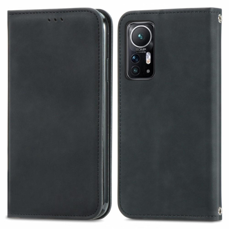 Vintage lompakkokotelo Xiaomi 12 - musta