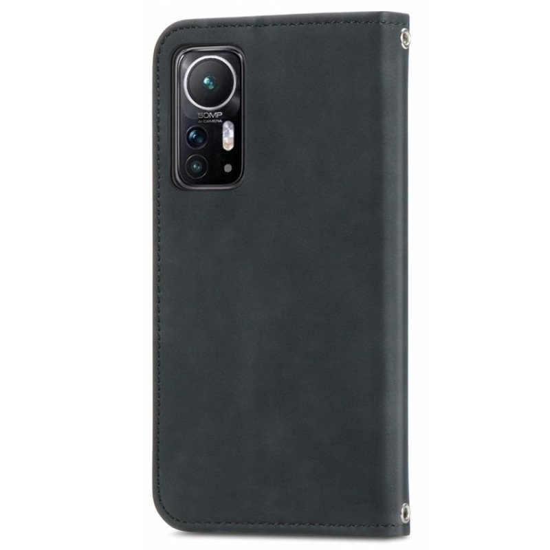 Vintage tegnebog taske til Xiaomi 12 - sort