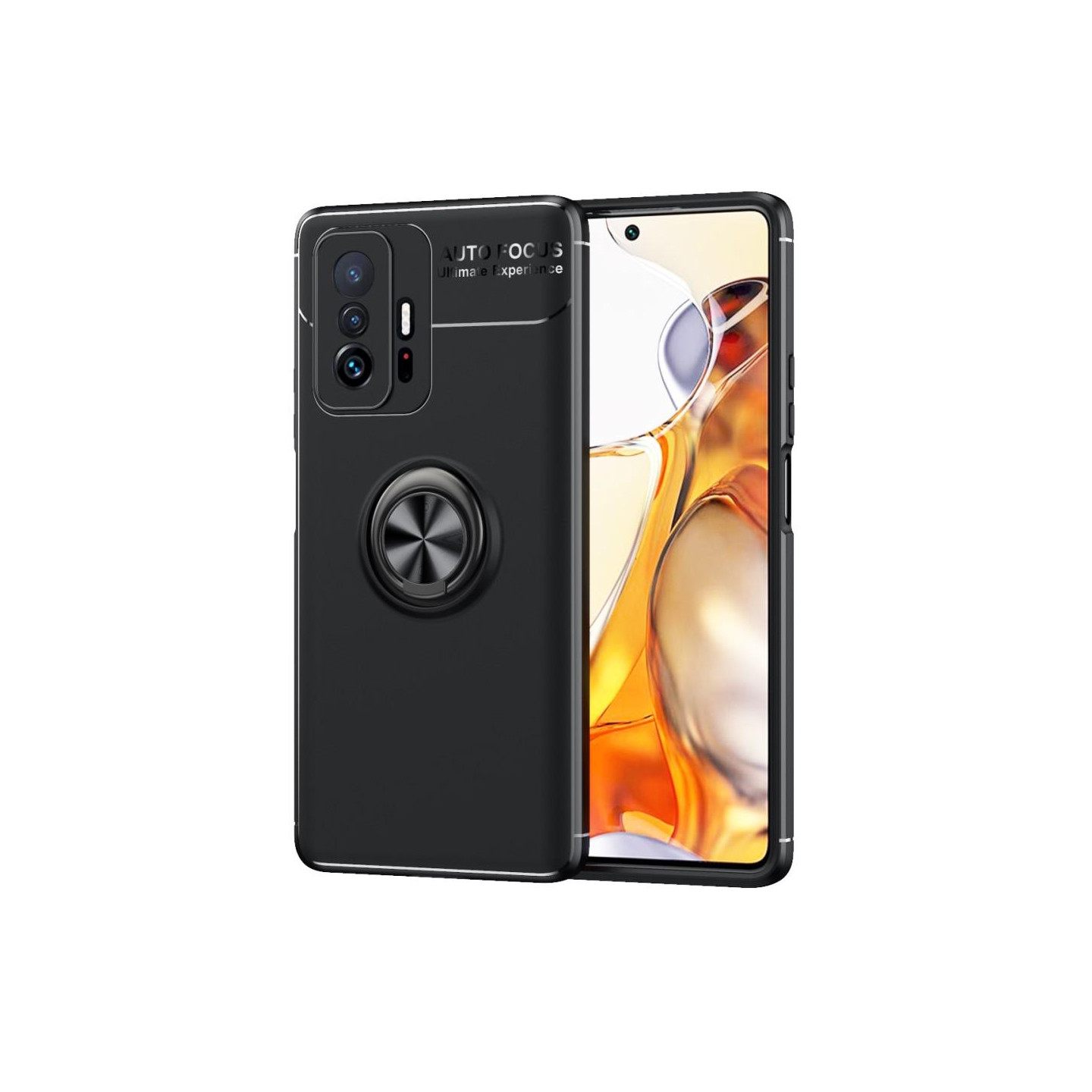 Xiaomi 11T/11T Pro - deksel med fingerring og innebygd plate