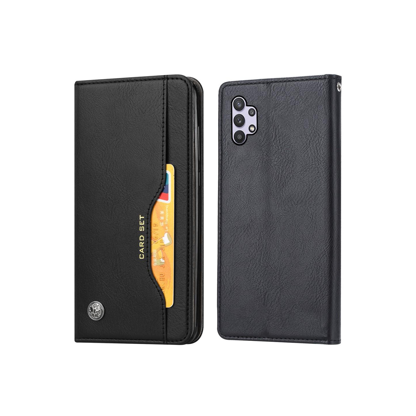 Samsung Galaxy A33 5G Wallet Stand Phone Flip Case Cover - Black