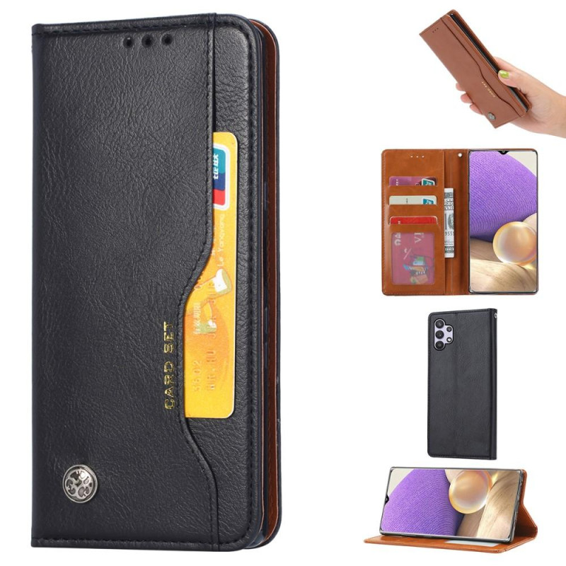Samsung Galaxy A33 5G Wallet Stand Phone Flip Case Cover - Black