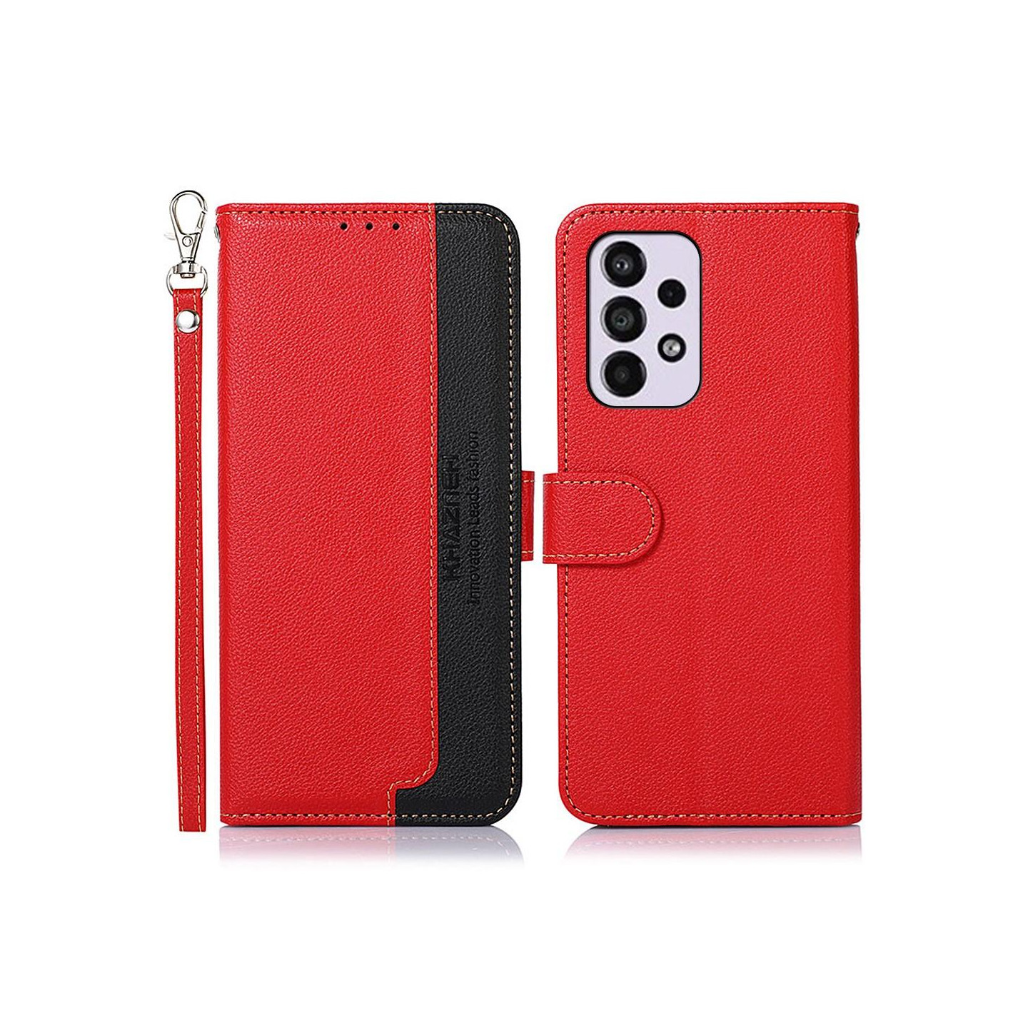 Samsung Galaxy A33 5G RFID Blocking KHAZNEH Phone Cover - Red/Black