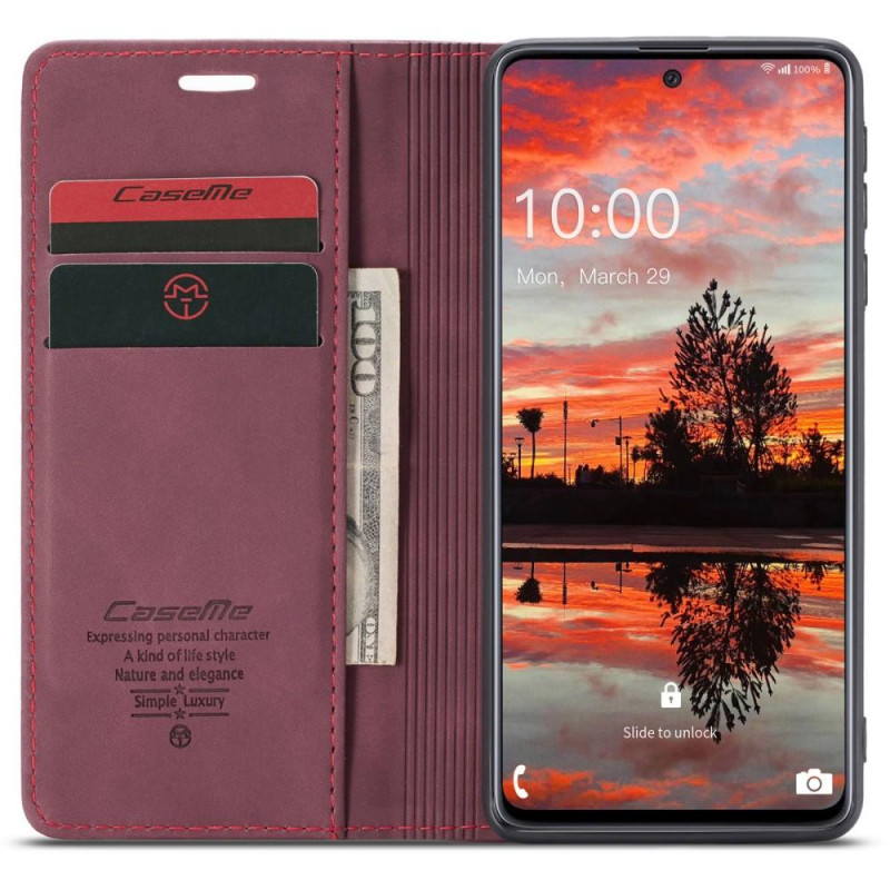 CASEME Retro Wallet Case for Samsung Galaxy A33 5G - Red
