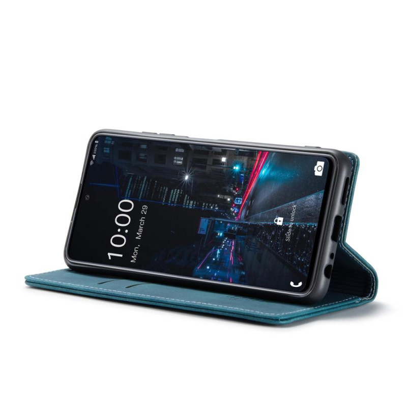 CASEME Retro Wallet Case for Samsung Galaxy A33 5G - Green - Blue