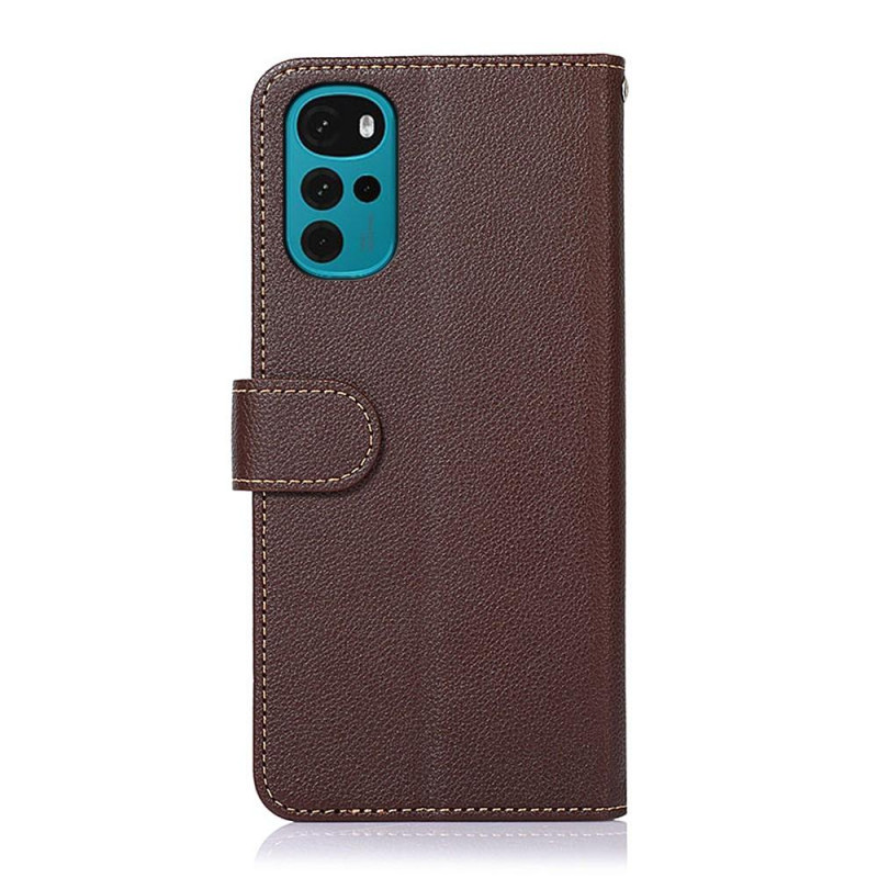 KHAZNEH Phone Cover for Motorola Moto G22 / Moto E32s 4G - Brown/Blue