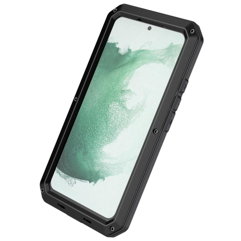 Samsung Galaxy S21 FE Silikonmetall Hybrid Cover Hærdet Glass Anti - støv