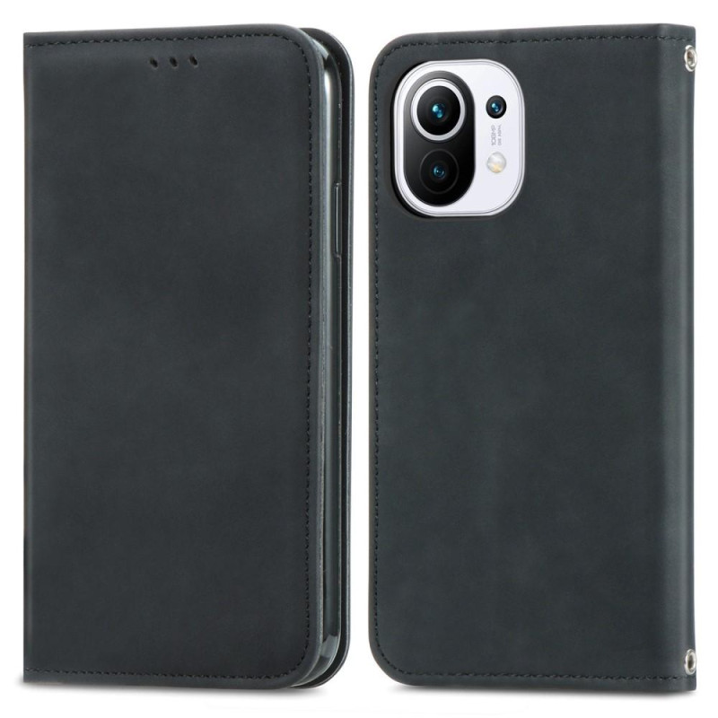 Vintage Wallet Case for Xiaomi Mi 11 - Black