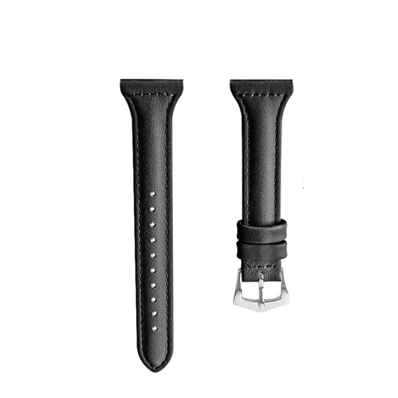 18 mm aito nahkainen rannehihna Xiaomi Mi Watchille - musta