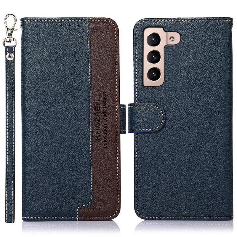 Samsung Galaxy S22 5G RFID Blocking KHAZNEH Phone Cover - Blue/Brown