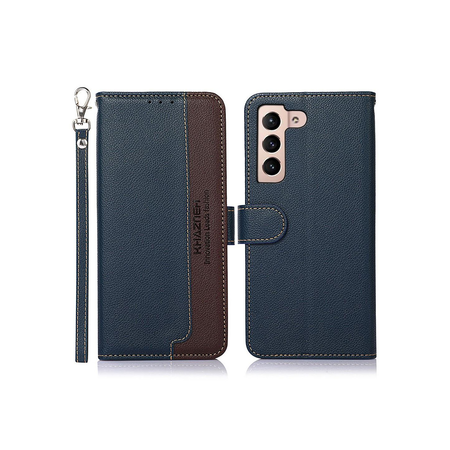 Samsung Galaxy S22 5G RFID - blokering KHAZNEH telefoncover - blå/brun