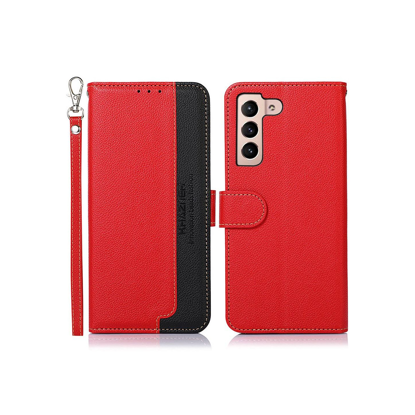 Samsung Galaxy S22 5G RFID Blocking KHAZNEH Phone Cover - Red/Black