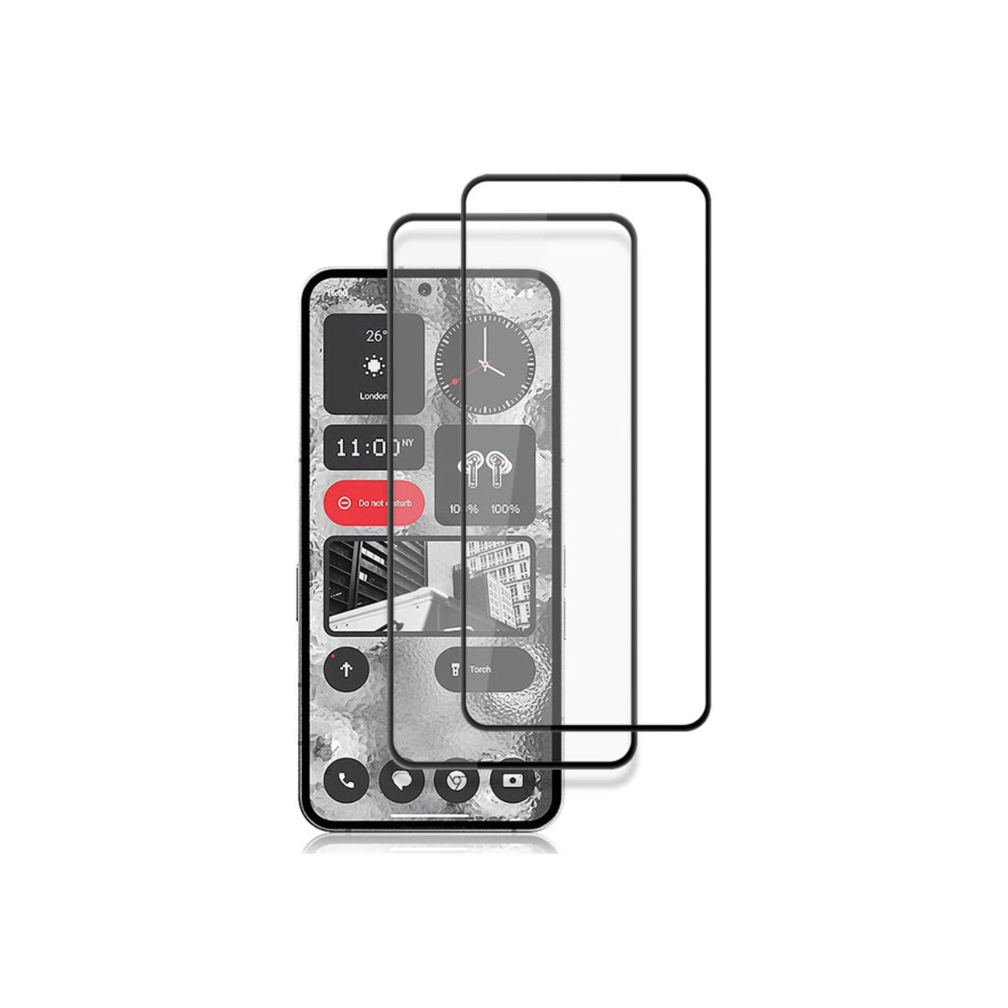 AMORUS Nothing phone (2) 5G Skjermbeskytter i Herdet Glass 2 - Pakke