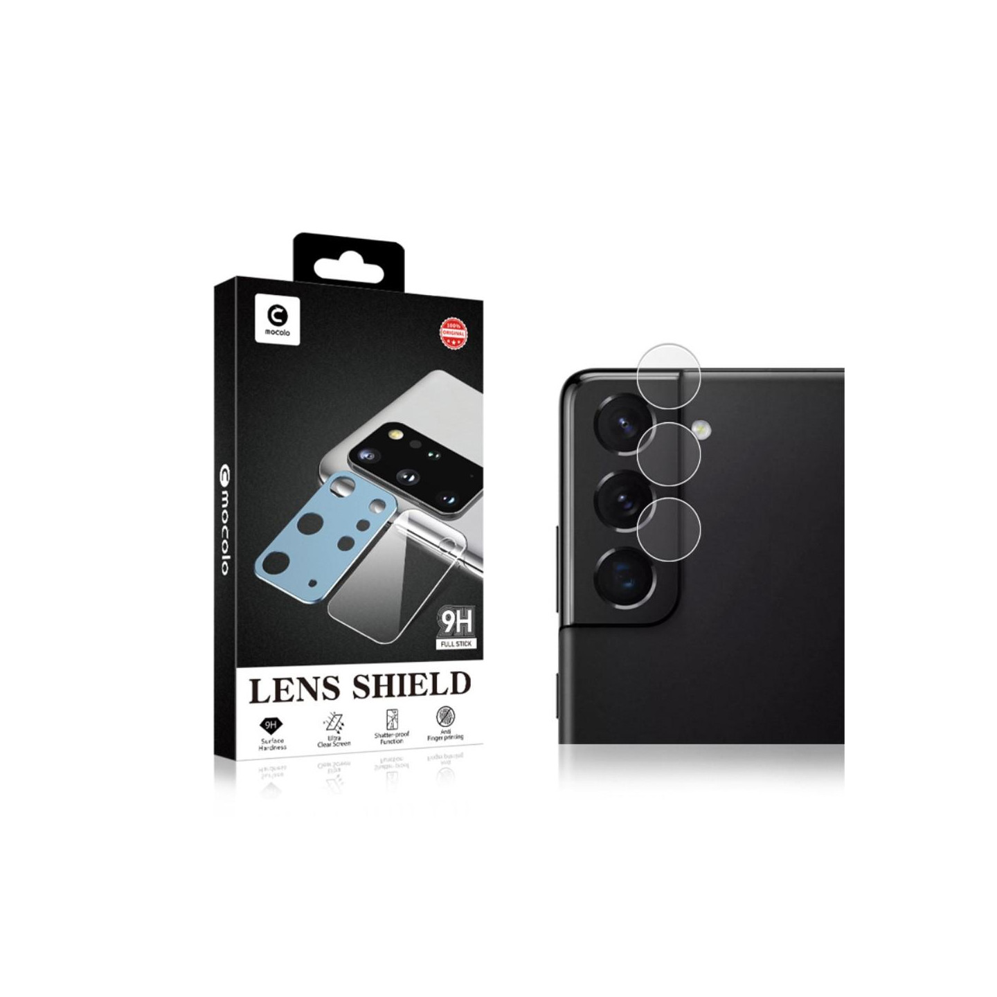 Samsung Galaxy S22 MOCOLO Kameralinsedeksel Herdet Glass