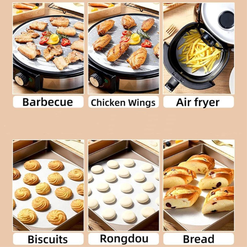 100 stk/30 cm non - stick engangs luftfrituregryde til madlavning