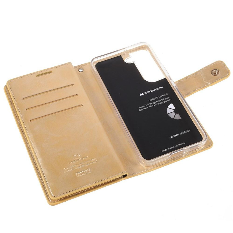 Samsung Galaxy S22+ MERCURY GOOSPERY Mansoor Wallet Case - Gold
