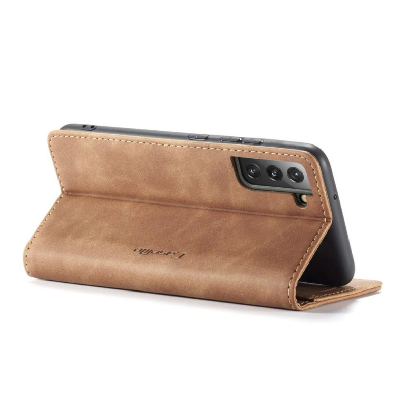 CASEME Retro Wallet Case for Samsung Galaxy S22 Plus - Brown