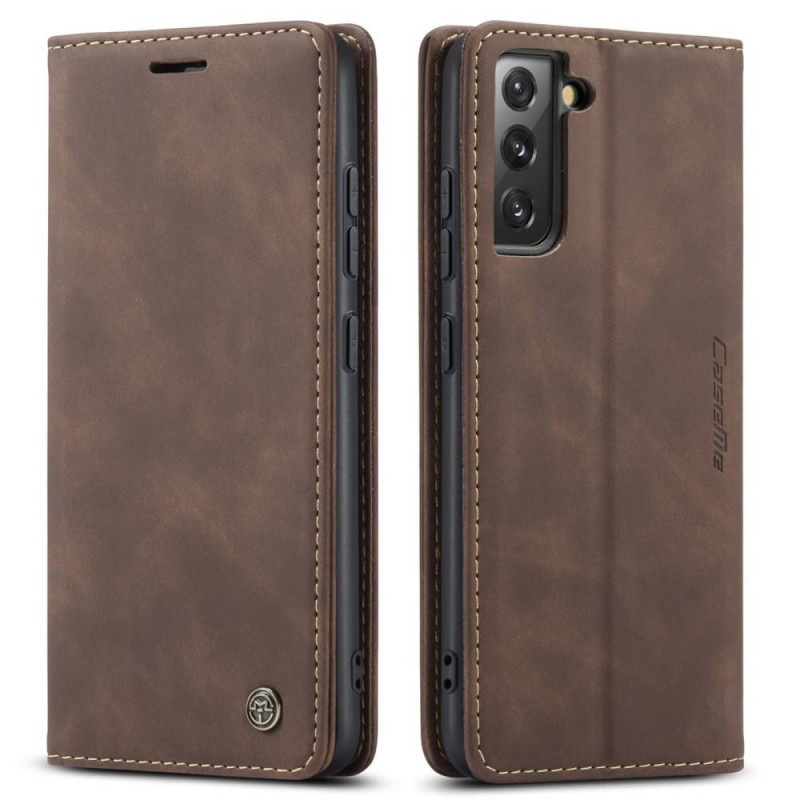 CASEME Retro Wallet Case for Samsung Galaxy S22 - Coffee