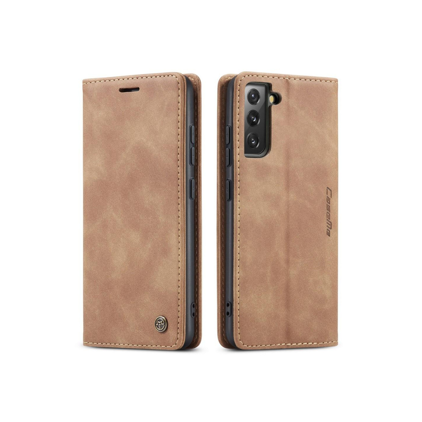 CASEME Lommebok - deksel Samsung Galaxy S22 - Brun
