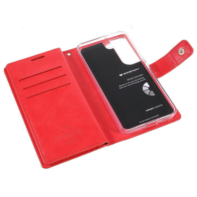 Samsung Galaxy S22+ MERCURY GOOSPERY Mansoor Wallet Case - Red