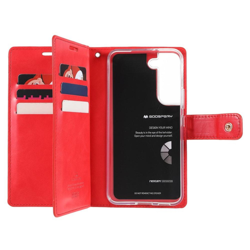 Samsung Galaxy S22+ MERCURY GOOSPERY Mansoor Wallet Case - Red