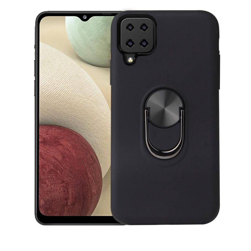 Samsung Galaxy A12 Ring Kickstand Soft Hybrid Case with Metal Sheet