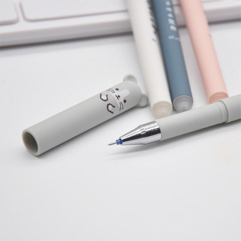 0.35mm gelpenn Student Tegneseriedesign - Svart 4 Stykker Forskjellig