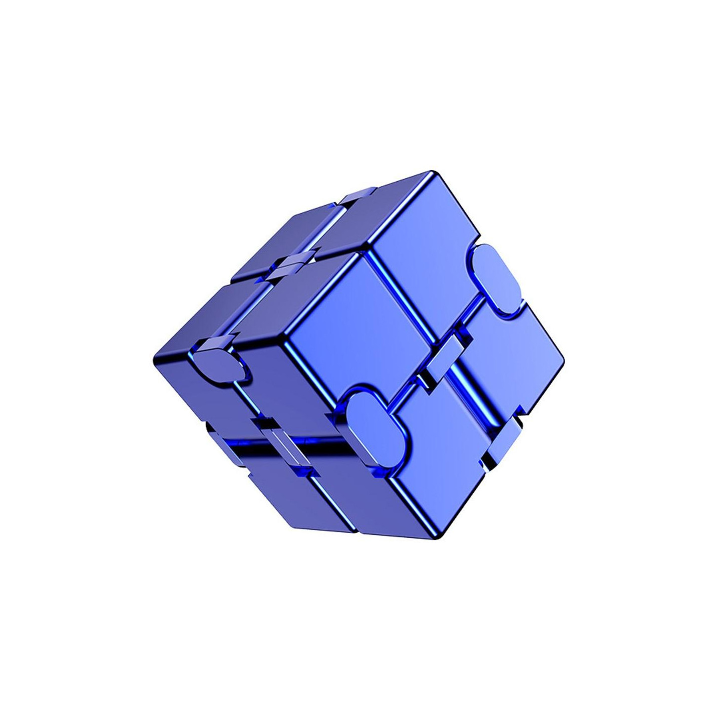 Fidget Spinner Infinite Cube Metal Stressaflastningsflipblok - Blå
