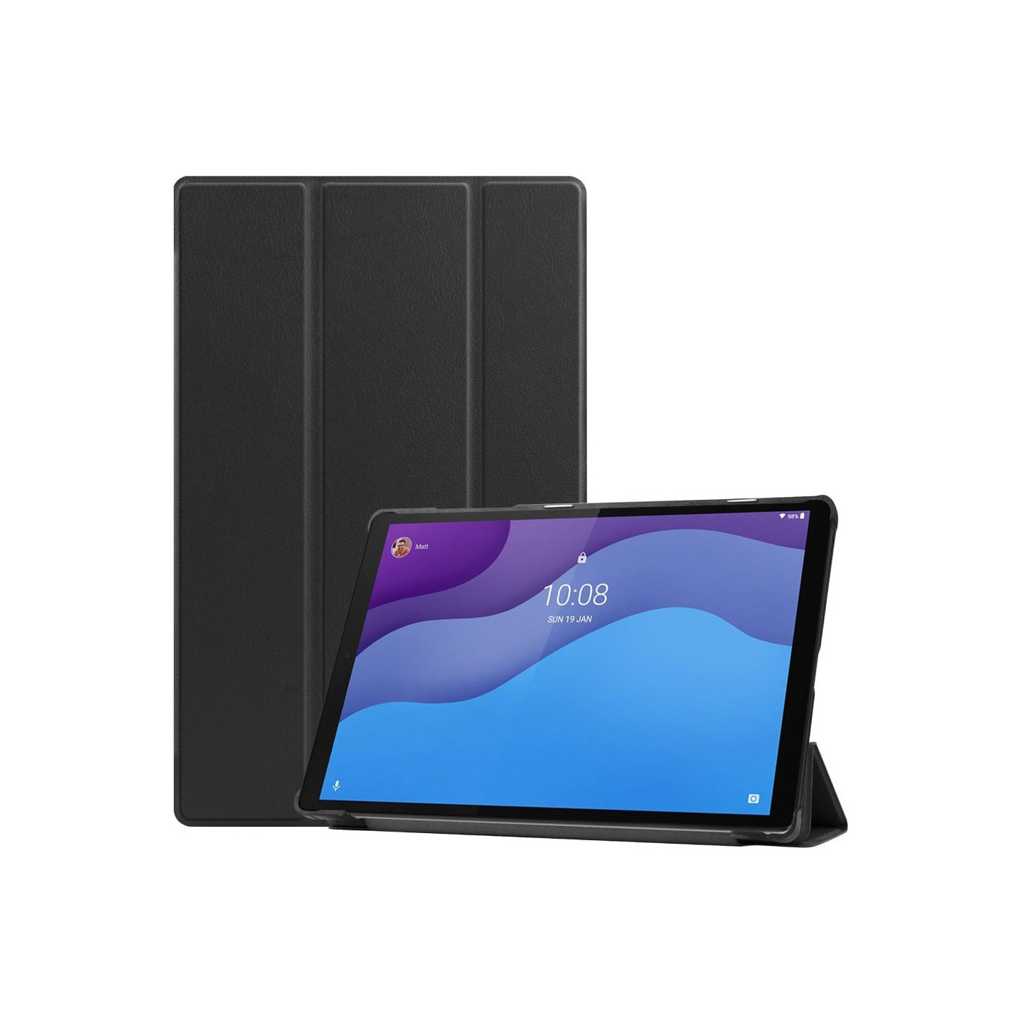 Trifoldet stativetui til Lenovo Tab M10 HD Gen 2 TB - X306F - Sort