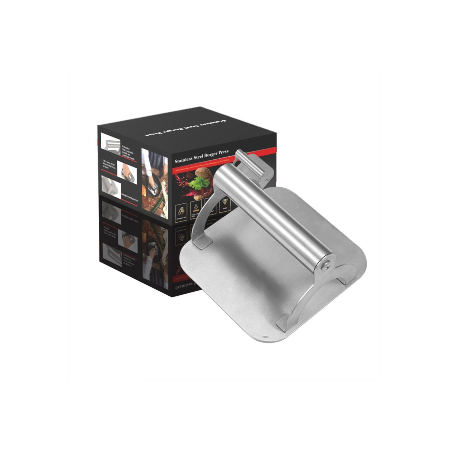 Smashburger Hamburgerpresse Smash brain Rustfritt stål