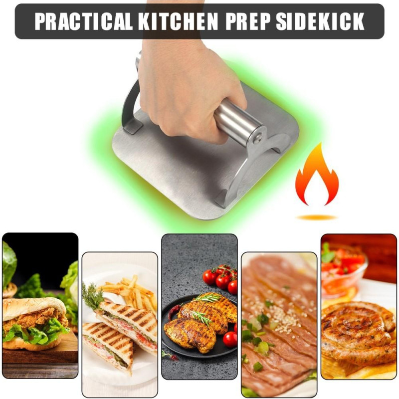 Smashburger Hamburger press Smash iron Stainless steel