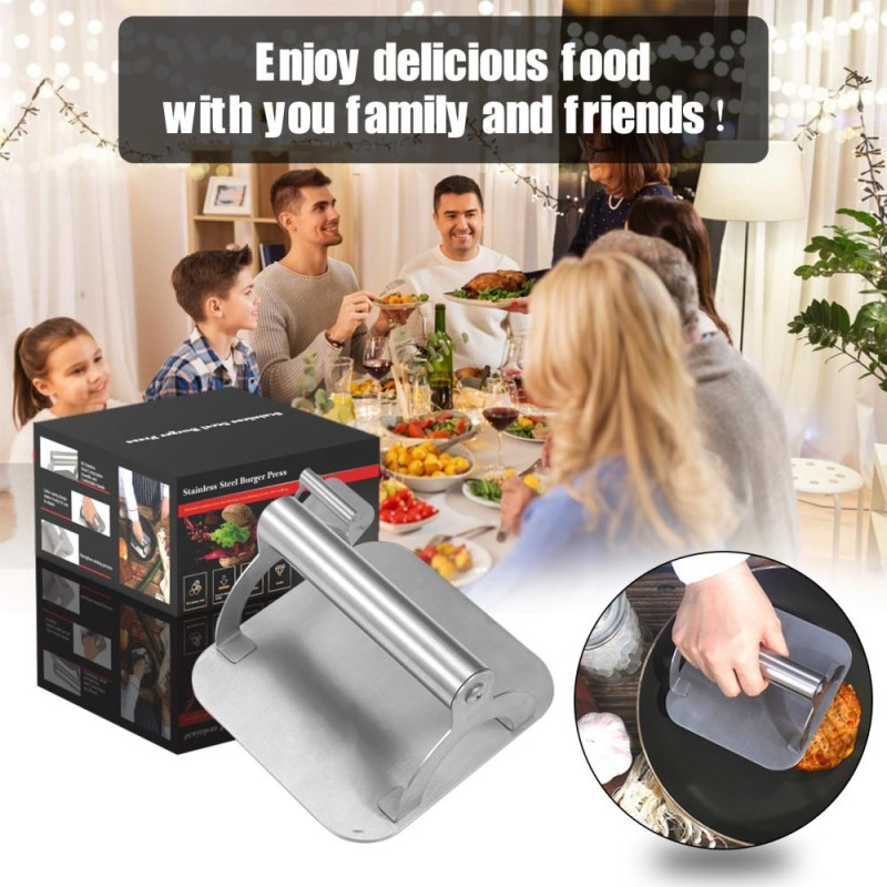 Smashburger Hamburgerpresse Smash brain Rustfritt stål