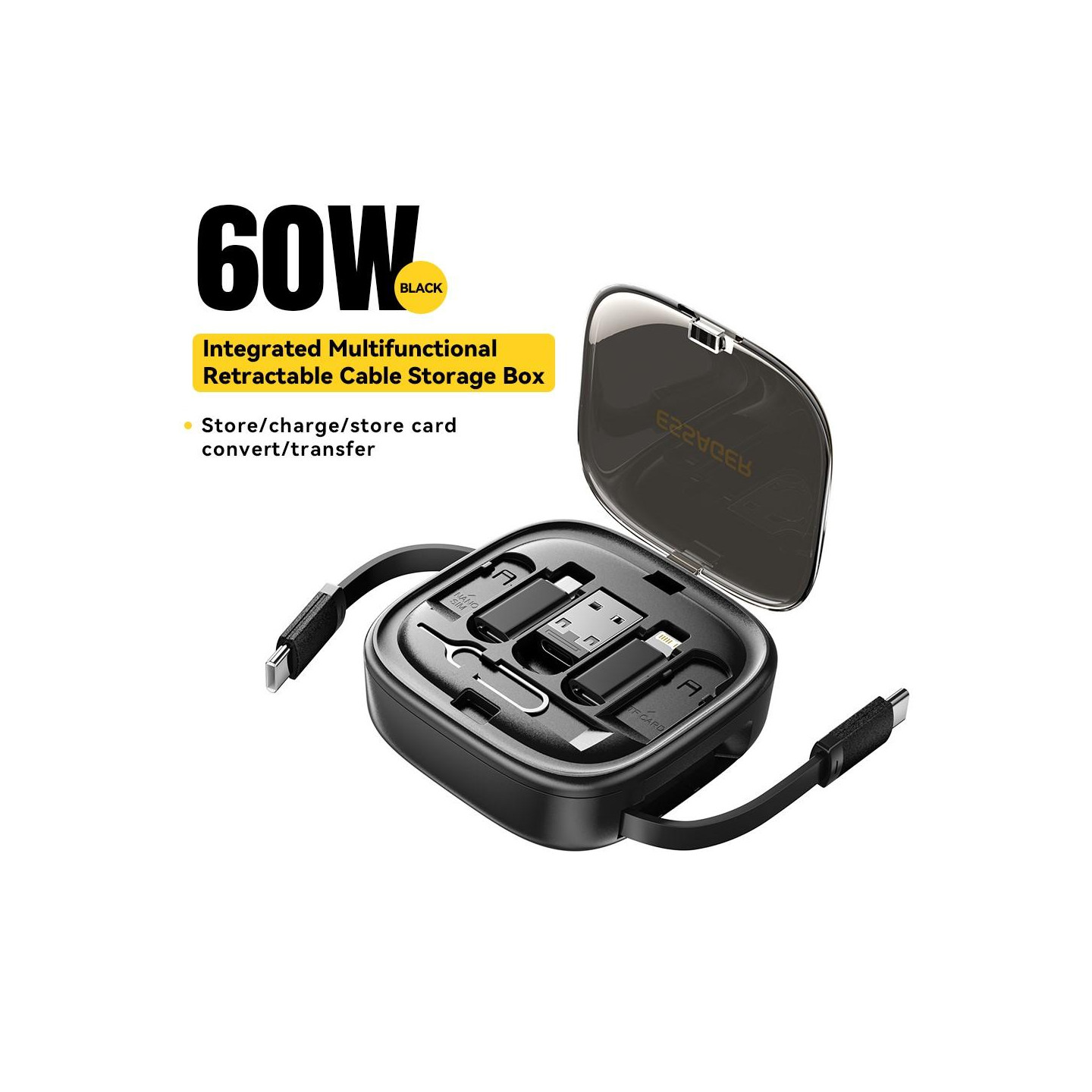 Sett integrert USB - C - adapterkabelsett Ladekabelomformer