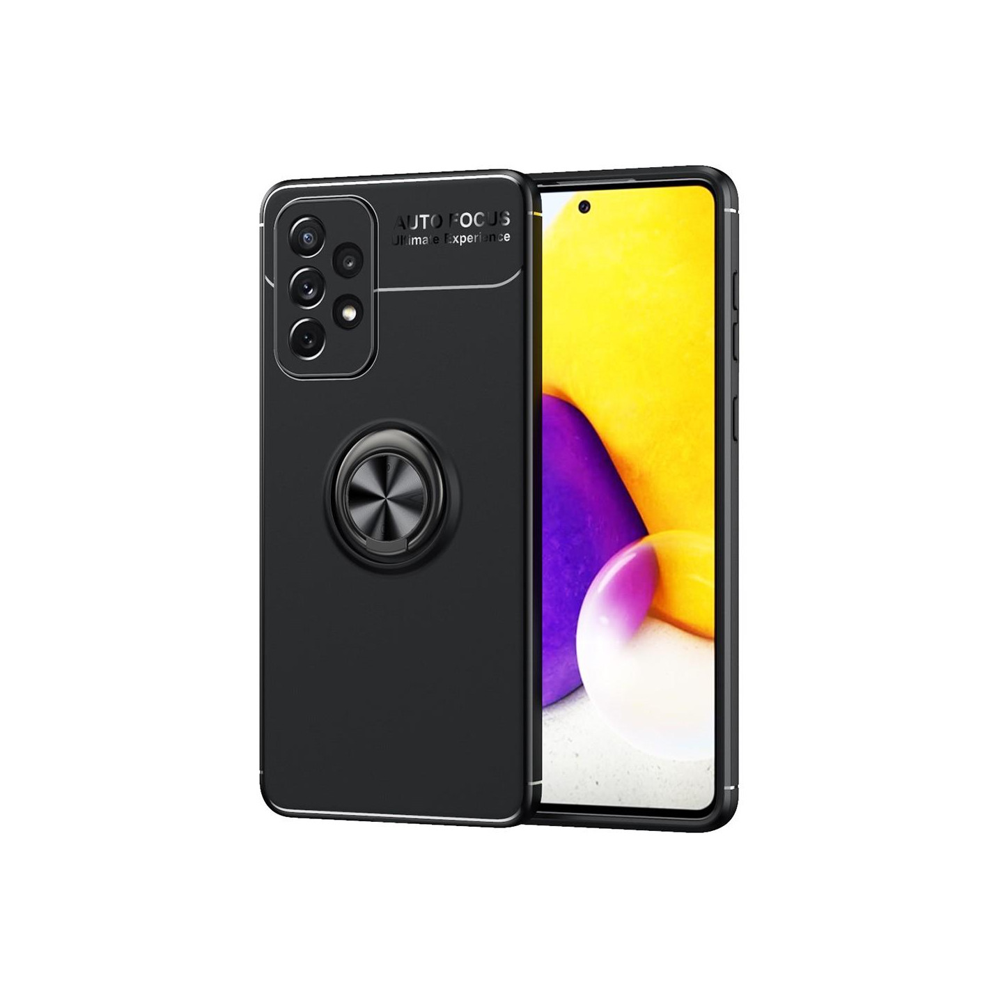 Samsung Galaxy A73 5G TPU Cover Med Fingerring - Sort