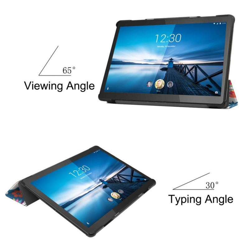 Tri - fold Stand Suojakuori - Lenovo Tab M10 FHD REL TB - X605FC - Oil Painting