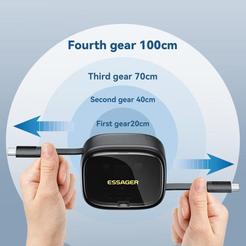 Integreret USB - C - adapterkabelsæt Opladningskabeletui Konverter