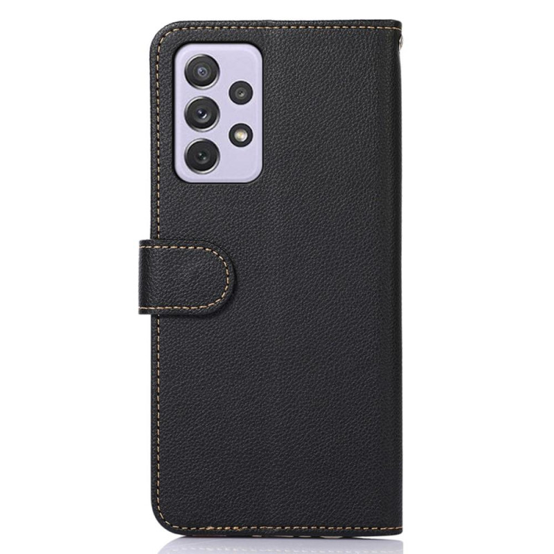 KHAZNEH Samsung Galaxy A73 5G Lommebok - deksel - Svart/Rød