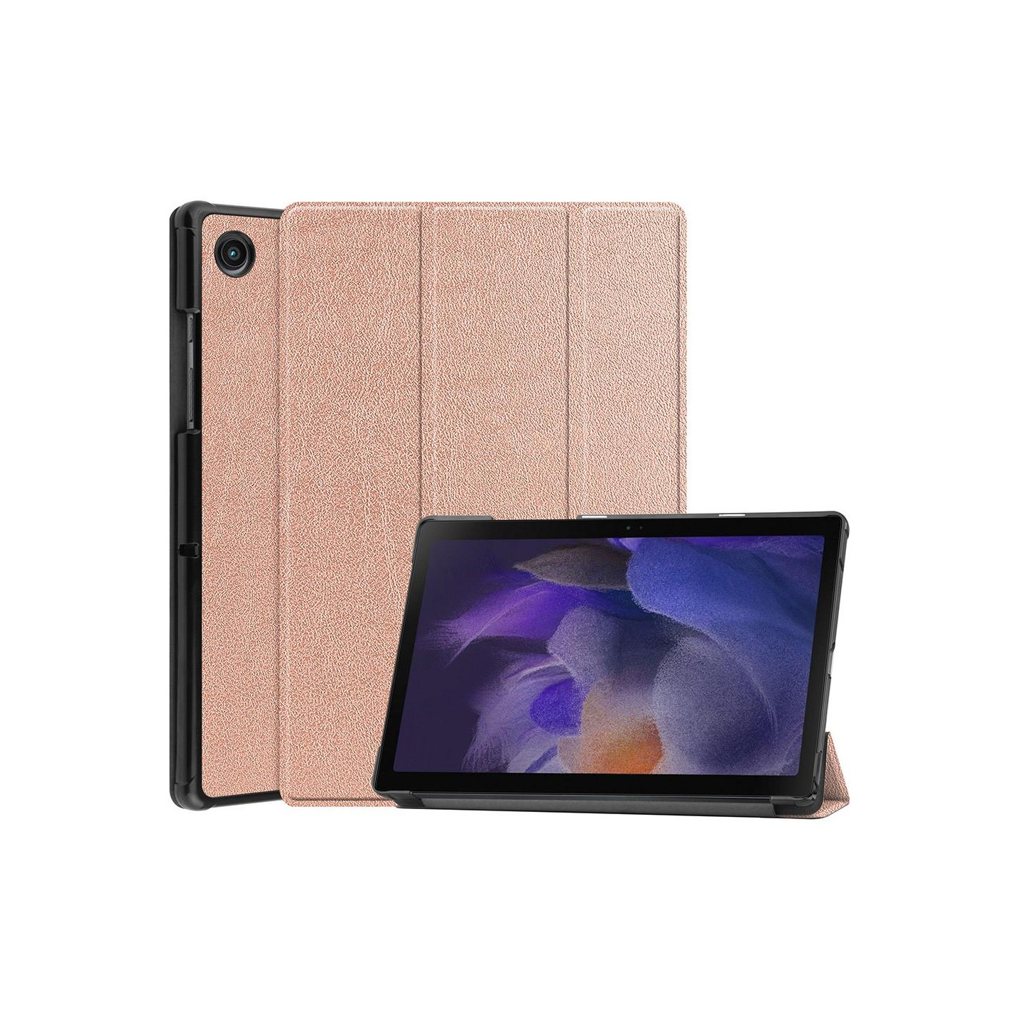 Trifoldet stativetui til Samsung Galaxy Tab A8 10.5" (2021) - Rose Gold