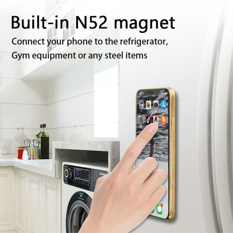 Magnetisk Biltelefonholder Selvklæbende Lazy Grip - Sort