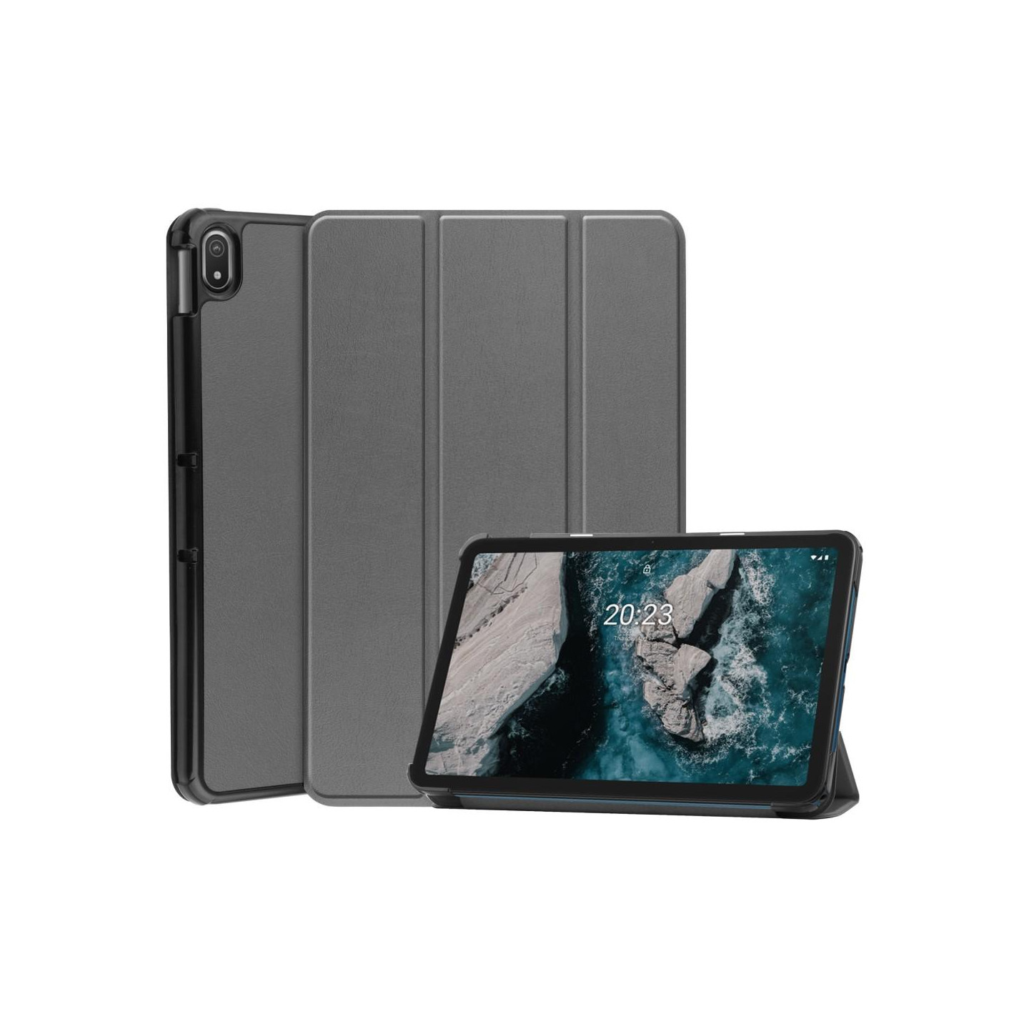 Slim Fit Covercover til Nokia T20 - Grå