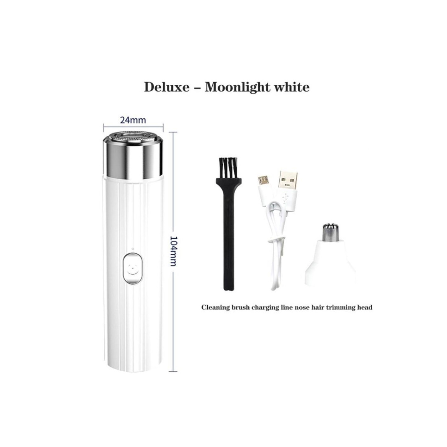 Razor Genopladelig skægbarbermaskine Næseørehårtrimmer med børste