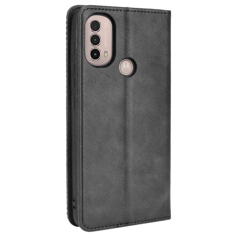 Wallet Stand Flip Phone Case til Motorola Moto E20/E30/E40 - Sort