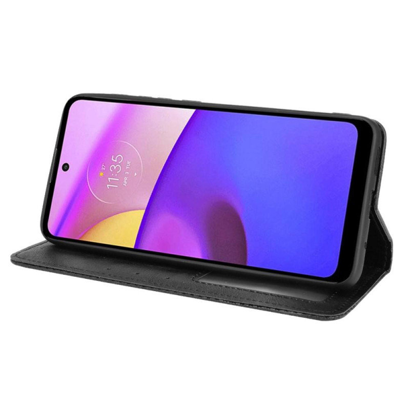 Lompakkoteline Käännettävä puhelinkotelo Motorola Moto E20/E30/E40 - musta