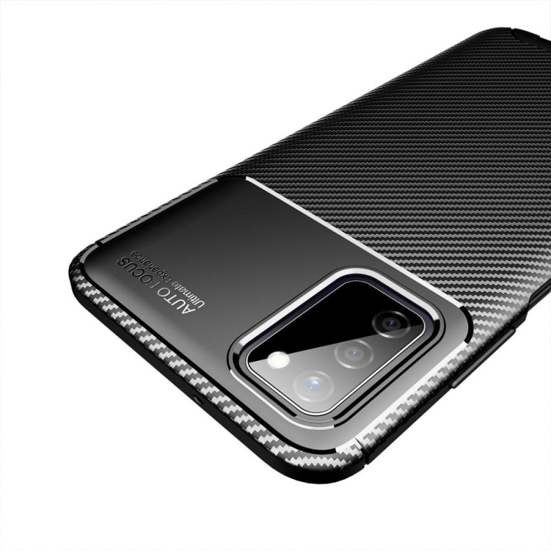 Carbon Fiber Texture TPU Casing Samsung Galaxy A03s - Black