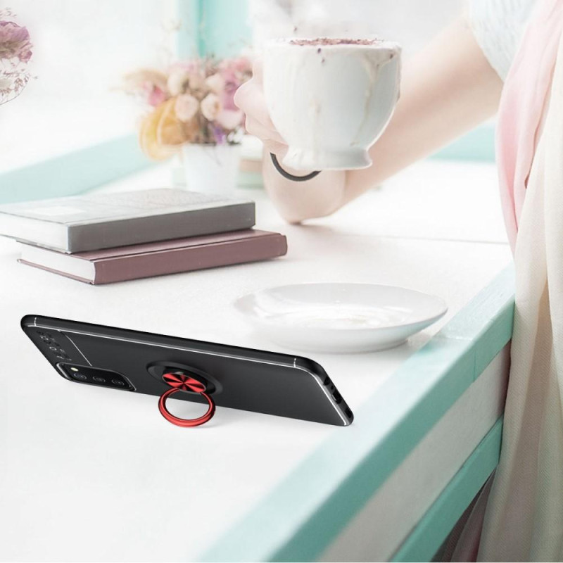 Samsung Galaxy A03s TPU Deksel Med Fingerring - Svart