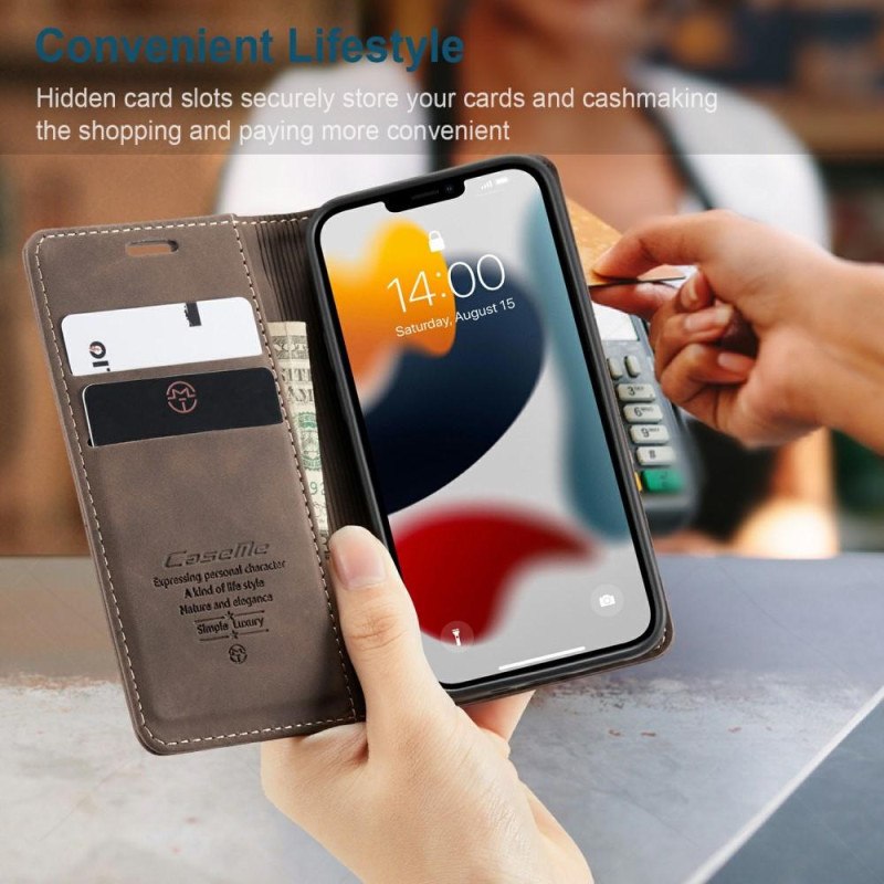CASEME Lommebok - deksel iPhone 13 - Kaffe