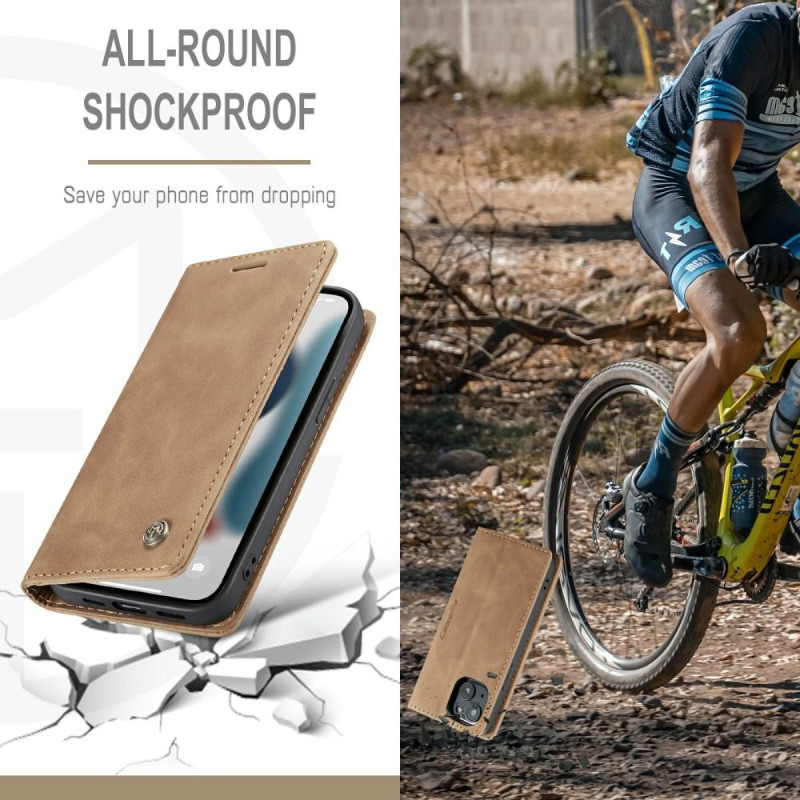 CASEME Retro Wallet Case for iPhone 13 - Brown